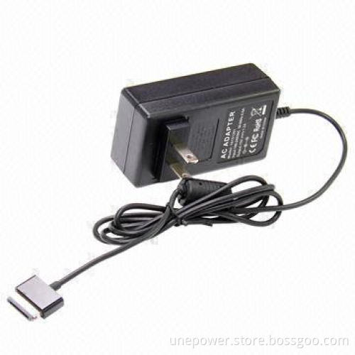 Wall Plug Tablet PC Charger, Replacement for ASUS 15V 1.2A 18W 40 Pin, Black Color